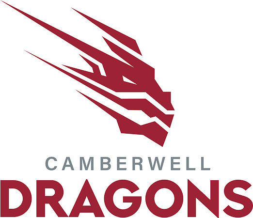Camberwell Dragons Logo plus text Colour