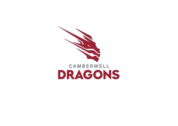 Camberwell Dragons Logo plus text Colour 2022